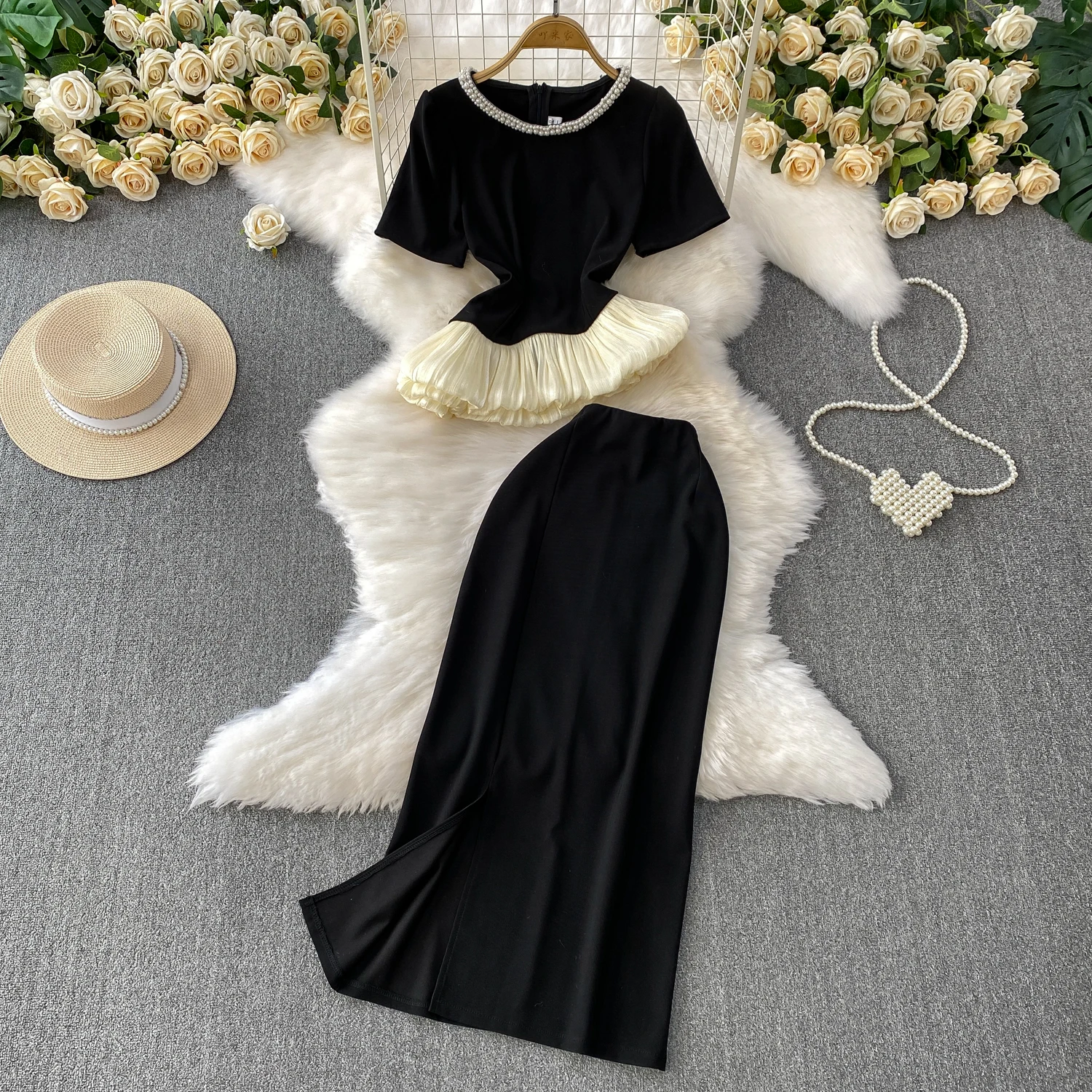 

Женские роскошные комплекты с бисером для пожилых людей, женский сексуальный лоскутный элегантный костюм, наряд для фестиваля, праздника, вечеринки, ужина, банкета, вечернего ночного комплекта