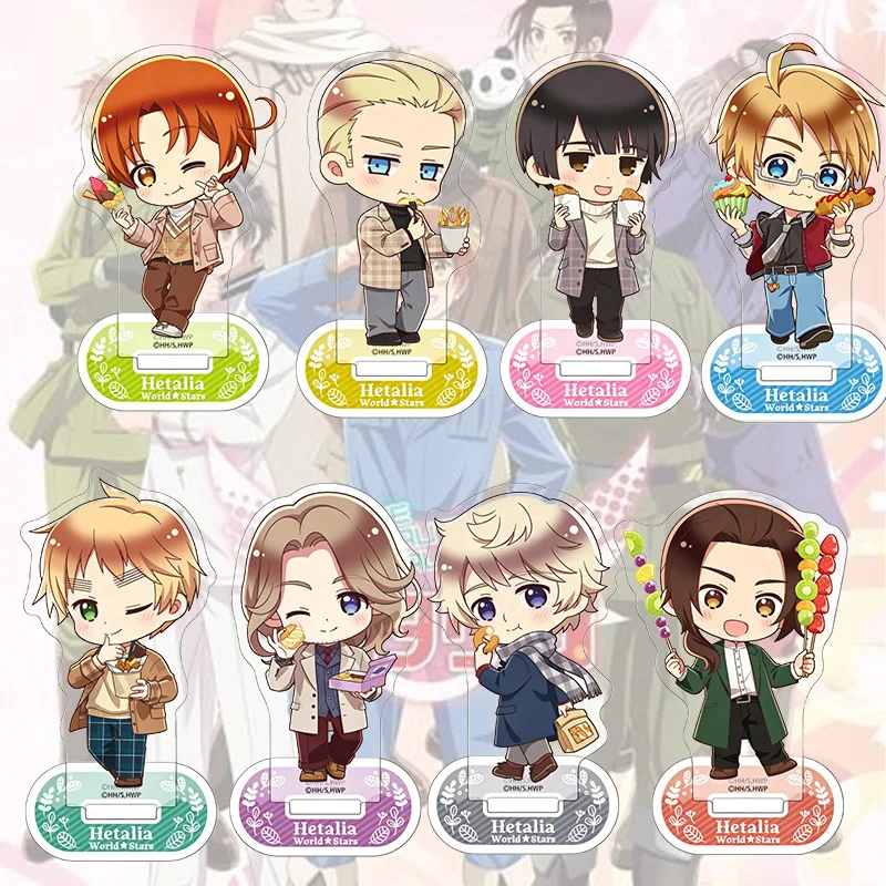 Hetalia: World Stars 10CM Italy Germany China Acrylic Figure Stand Model Cosplay Toy Birthday Gift Ornament Keychain