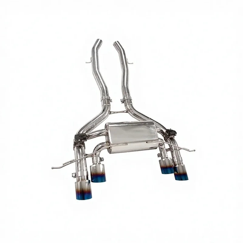 System Muffler M2 G87 3.0T 2019-2024 Stainless Steel Catback Exhaust Pipe Racing Upgrade with Four Blued Tips