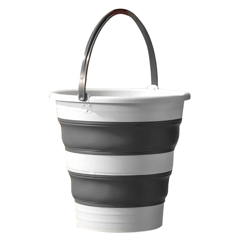 15/5/10L Portable Foldable Water Bucket Folding Buckets with Handle for Backpack D08D