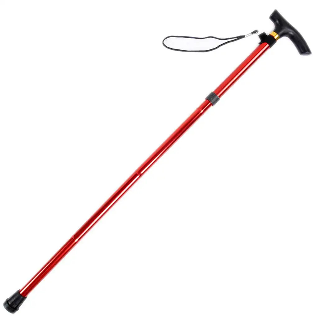 Adjustable Collapsible Canes Portable Walking Aid Sticks for Seniors with Cushion Handle for Outdoor Trekking Hiking