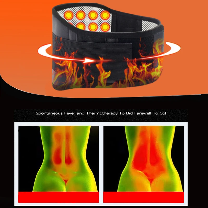 Tourmaline Self-heating Magnetic Therapy Back And Waist Support Belt, Waist Massage Belt Sports Support Belt, Body Care Belt
