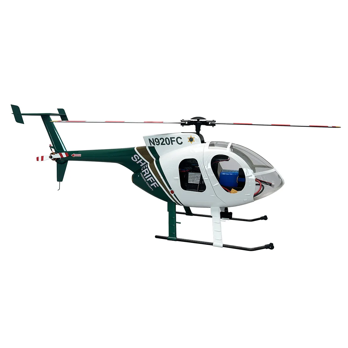 Roban RTF 470 Tamanho MD500E RC Helicóptero 2 lâminas 4 lâminas GJIVE Azul Hughes Modelo GPS