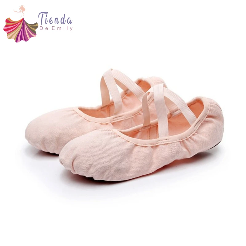 

Ballet Shoes Stretch Canvas Slippers Soft Split Sole Practice Ballerinas Juliet Yoga Training Shoes No-Tie For Women Girls Boys