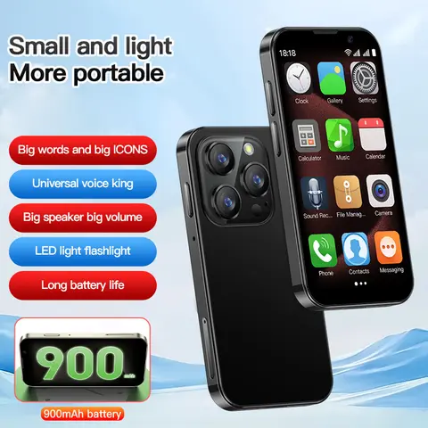 SOYES XS18 Pro Mini Smart Phone Android 8.1 Face ID 2GB RAM 16GB ROM Facial Recognition 3.0" Screen Dual SIM 3G Small Phone