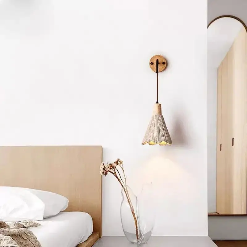 Japanese Style Cement Pendant Light Minimalist Bedroom Lighting Retro Bar Creative Design