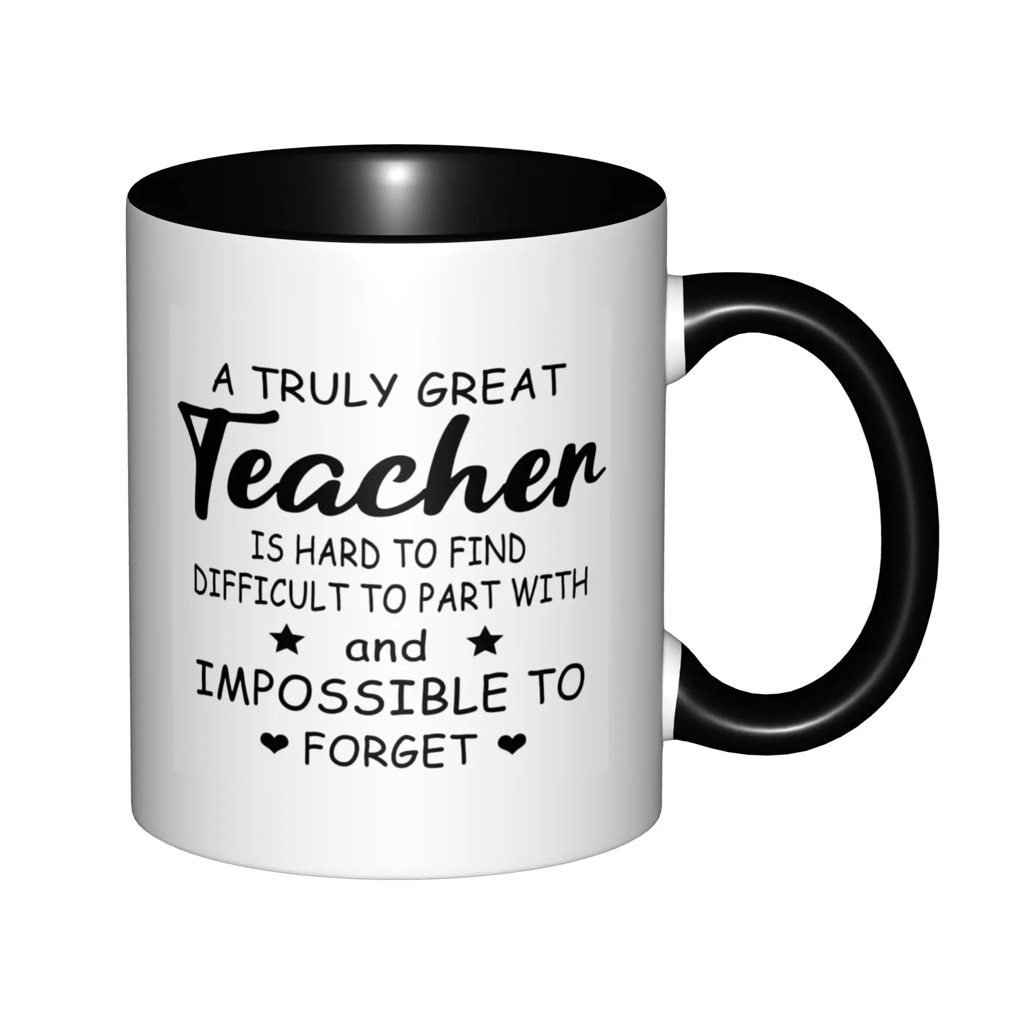 

A Truly Great Teacher Is Hard To Find Teacher Appreciation Mugs With Black Handle Birthday Coffee Mugs Ceramic Tea Cups 11oz
