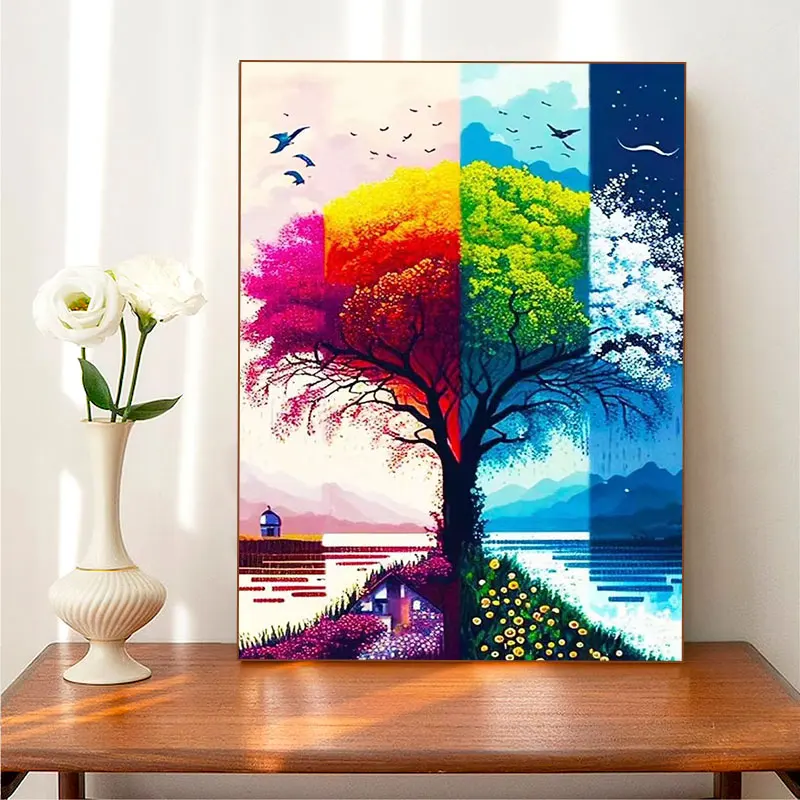 

Tree Of Life Diamond Painting 5D Diy Diamond Art Painting Kits Diamond Painting Acrylic Mosaic For Adult Home Decoration Style L