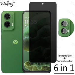 Privacy Screen Protector For Motorola Moto G35 Anti-Spy Tempered Glass For Moto G35 5G Camera Glass For Moto G35 Glass 6.72 inch