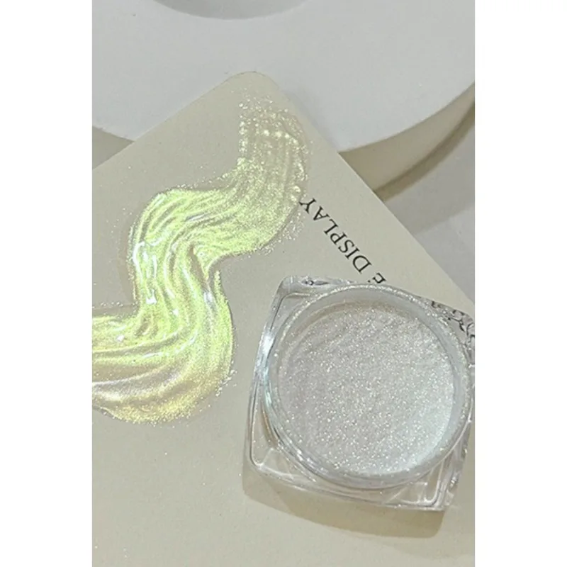 ผงคาเมเลี่ยนผงเปลี่ยนสีเล็บสีรุ้ง1ชิ้นสำหรับตกแต่งเล็บผงสีแวววาวอุปกรณ์ตกแต่งเล็บโครเมี่ยม