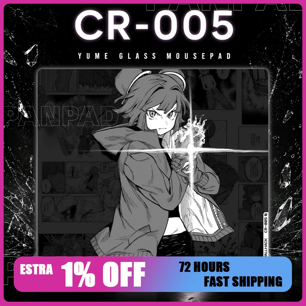 PAN Esports Wallhack CR-005 Glass Gaming Mousepad  FPS Both Control And Smooth Mouse Pad For VALORANT CSGO PC Accessories Gifts