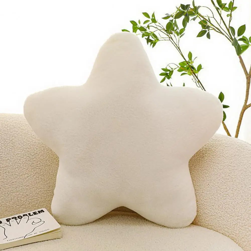 Almohada de estrella Adorable, cojín suave y esponjoso con forma de pentagrama para sofá, cama y sofá, decoración bonita rellena para novia