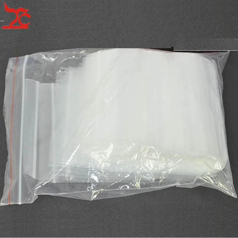 100 Stuks Dikke Mini Ritssluiting Doorzichtig Plastic Zak Ziplock Ritssluiting Hersluitbaar Poly Bag Munt Sieraden Verpakking Zak 0.12Mm
