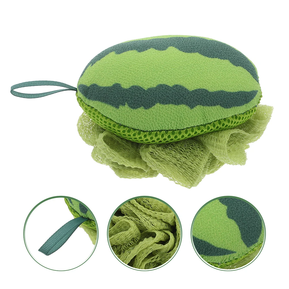 

2pcs Watermelon Bath Scrubber Exfoliating Body Sponge Shower Bath Ball Mesh Pouf Kids Adults Dual-Use Body Scrubber Towel