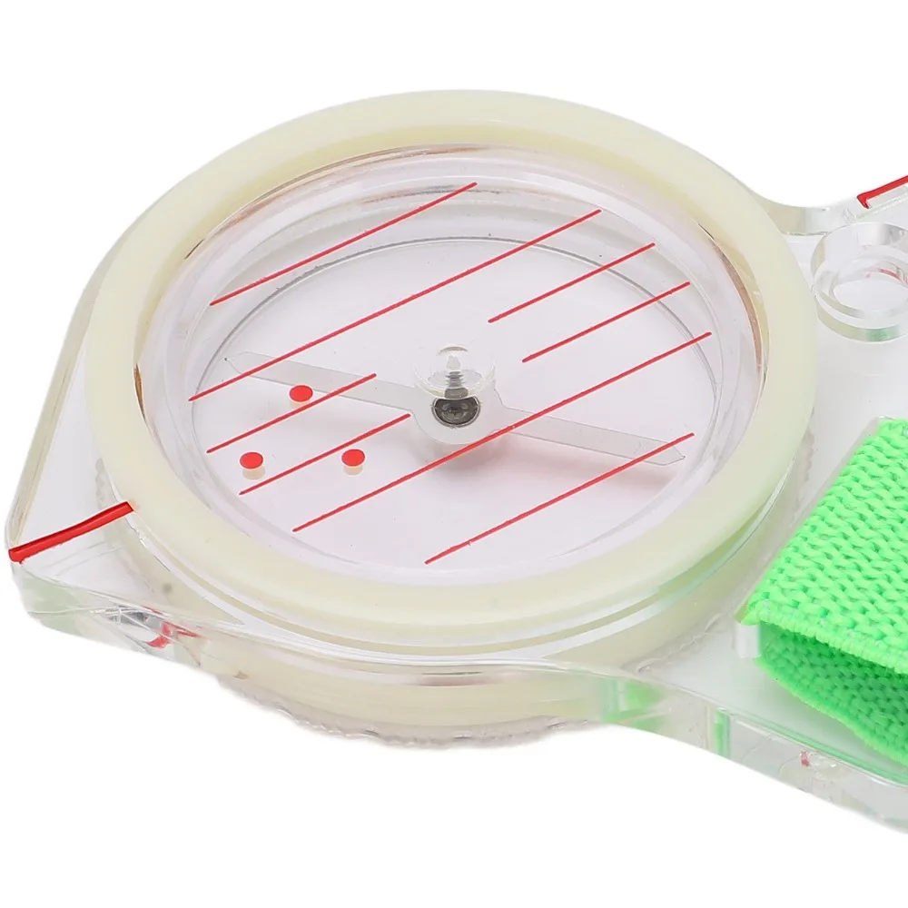 Durable Compact Thumb Orienteering Compass Luminous Green Navigation Compass Survival Compass Camping Backpacking