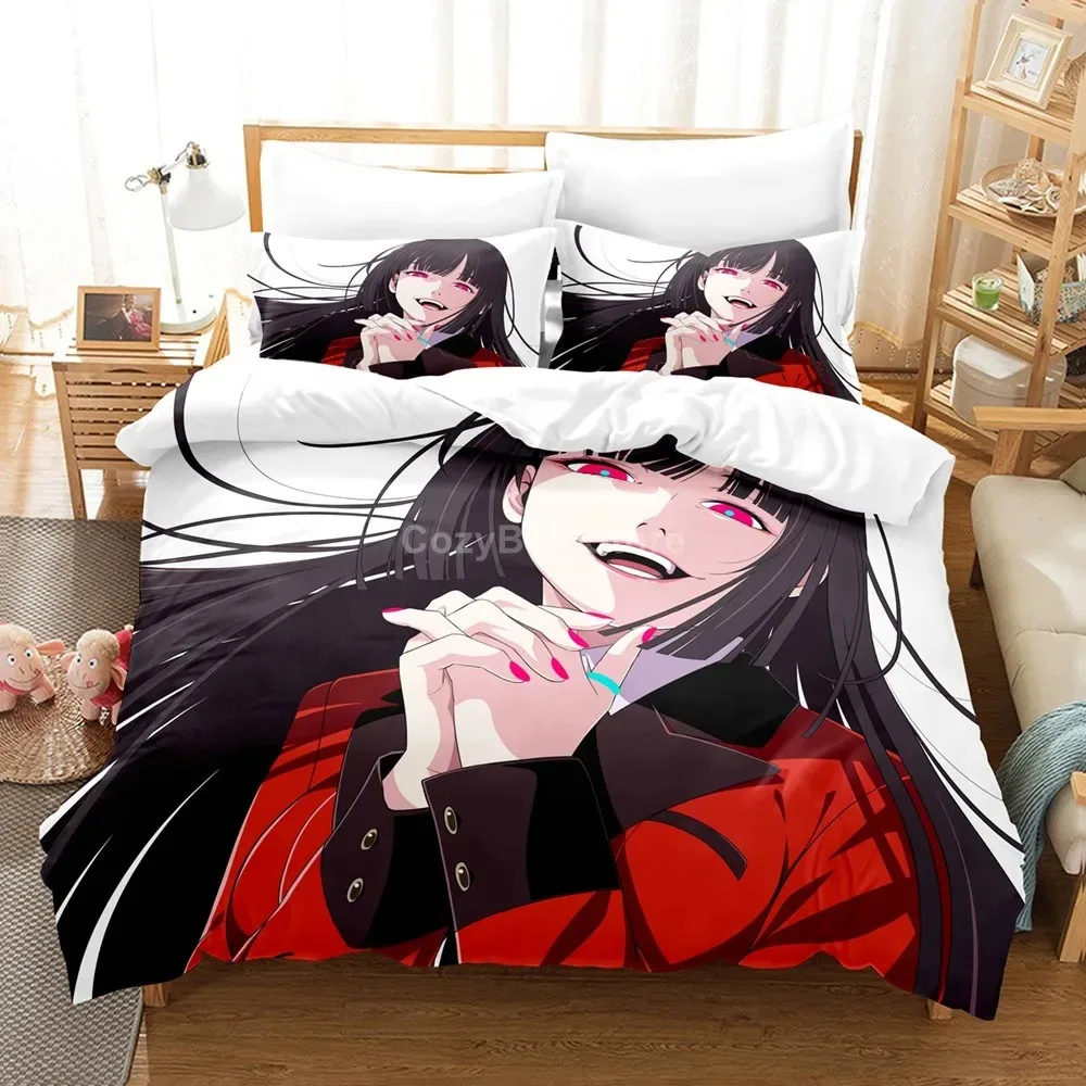 

Kakegurui Bedding Set For Girl Anime 3d Duvet Cover Sets Comforter Bed Linen Twin Queen King Single Size Boys Kids Gift Cartoon