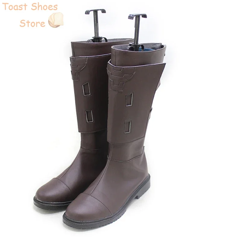 Thancred Cosplay Shoes Game FF14 Cosplay Prop PU Leather Shoes Halloween Carnival Boots Costume Prop