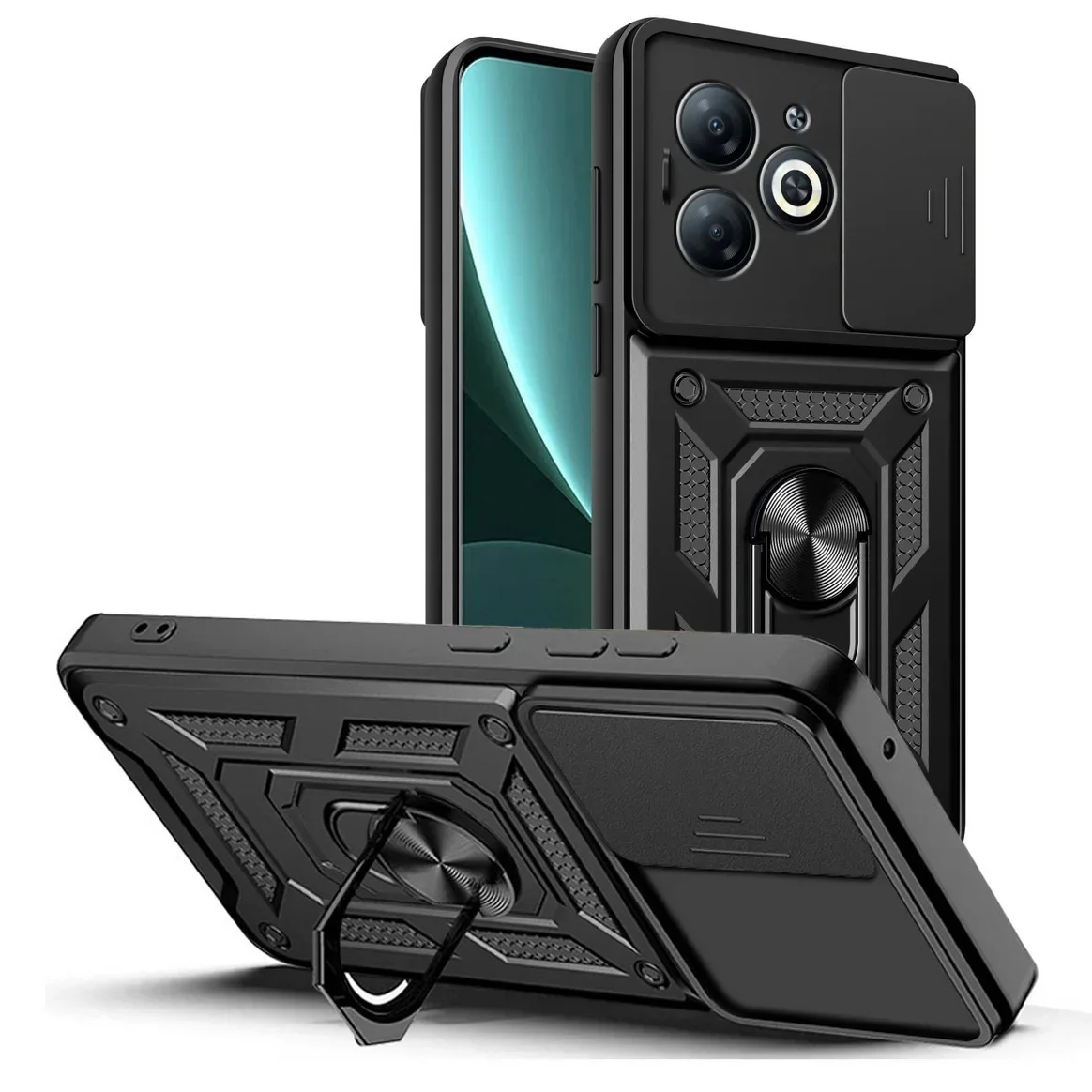 

Camera protect case for Infinix NOTE Hot 40i 30 30i Hot 20 Play 12 11S NFC INFINIX Zero 30 5G 2023 Armor Hybrid Ring Back Cover