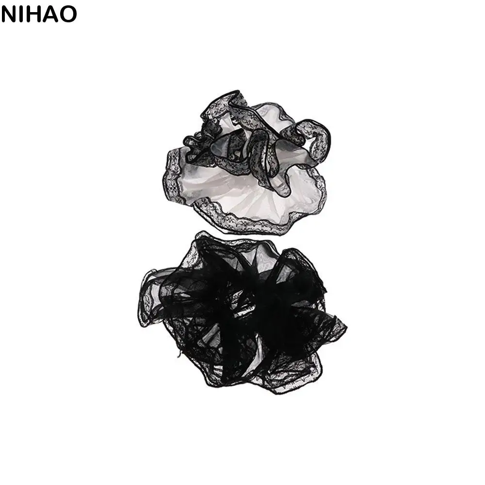 

Simple Printing Lace Scrunchies Chiffon Hair Tie Elastic Hair Band Korean Style Headwear Hair Rope Kids