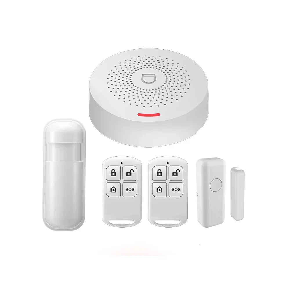 Cheap Price Wireless 433MHz Burglar Smart Life App Control Tuya Wifi Alarm System Set Home Security Kit