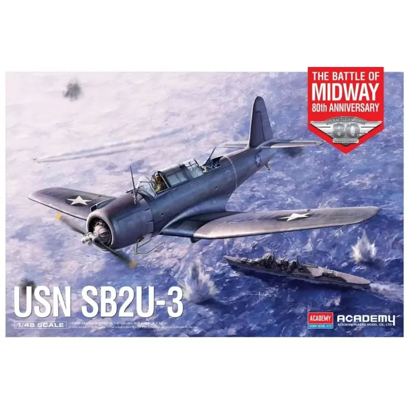 1/48 Academy Model 12350 USN SB2U-3 Tauchbomber-Montageflugzeug, maßstabsgetreuer Modellbausatz