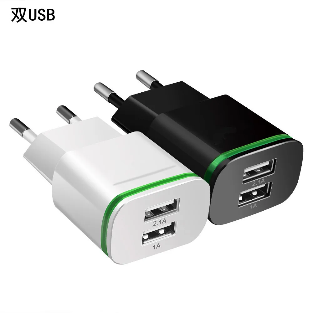 Sindvor 2.1A/1.0A Wall Charger Dual Ports Travel Charger Mini USB LED Light Fast Charging Power Adapter for iPhone Android Phone