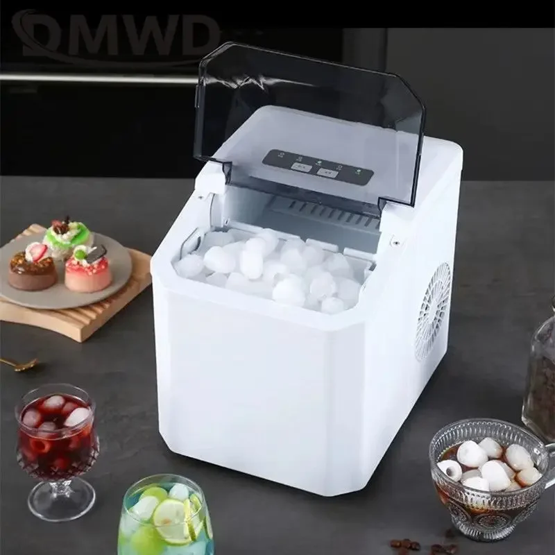 110V 220V Electric Ice Maker Automatic Cleaning Bullet Ice Making Machine For Coffee Store Bar 12KG/24Hours 1.3L Water tank