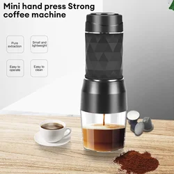 Portable Espresso Machine Hand Press Capsule Ground Coffee Brewer Mini Coffee Maker for Travel Picnic Camping Coffeeware