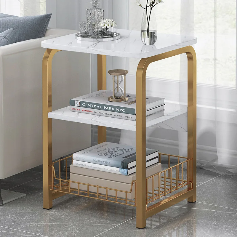 JOYLIVE coffee sofa side cabinet small coffee table mini table bedroom small bedside table marble coffee coffee table cabinet