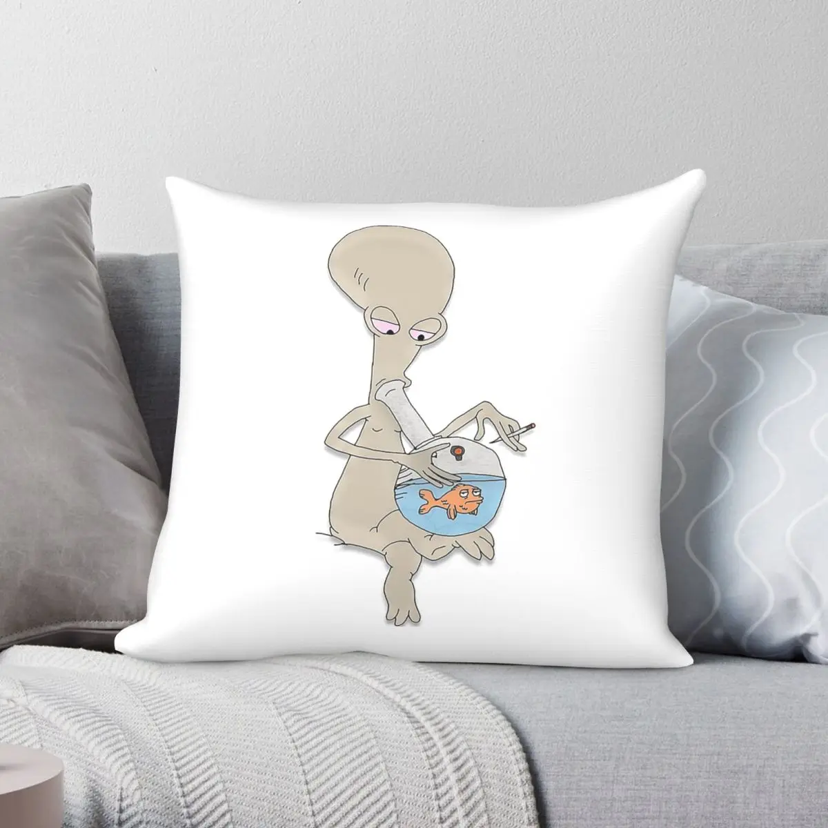 Roger And Klaus Hitting It Up Square Pillowcase Polyester Linen Velvet Pattern Zip Decor Home Cushion Cover