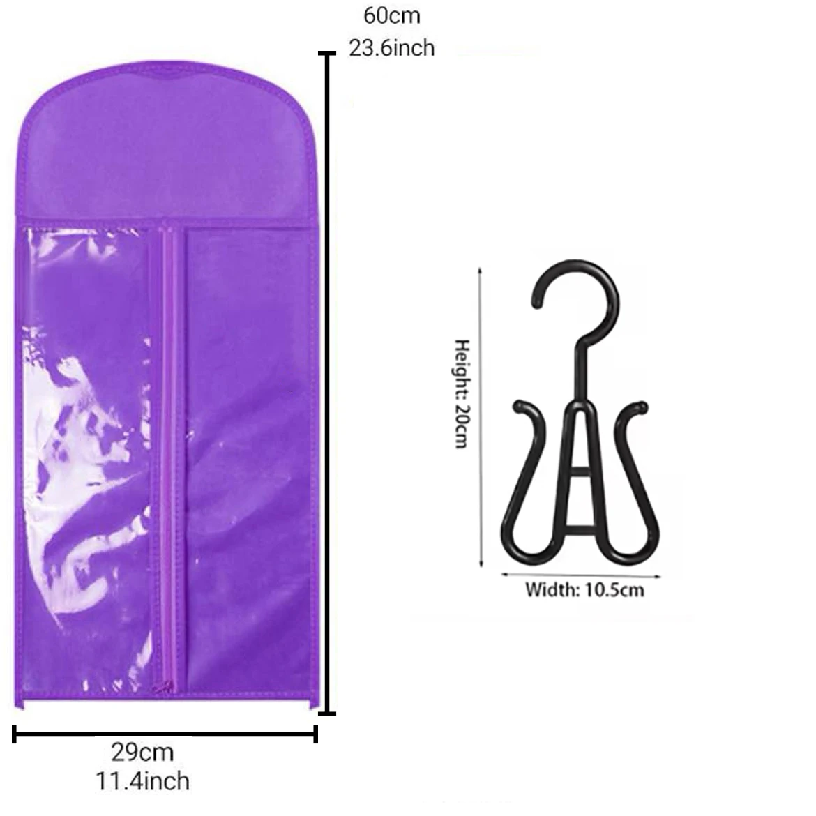 Wig Storage Bag with Hanger for Multiple Wigs