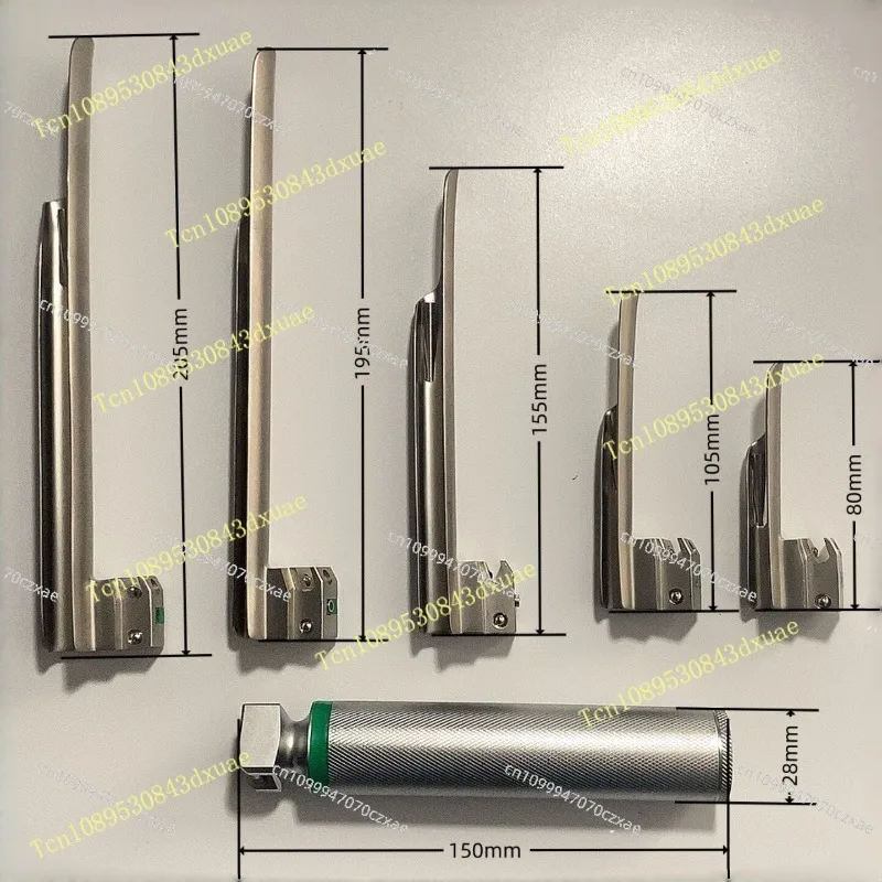 LED Laryngoscope for Pet Animals, Right Opening of Intubation Laryngoscope, Right Opening of Fiber Optic Laryngoscope