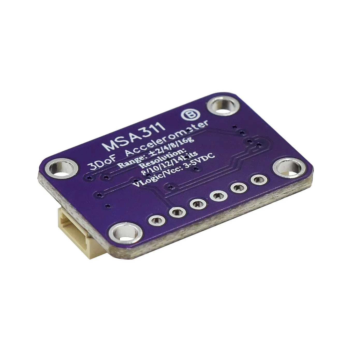 MSA311 triaxial accelerometer is compatible with STEMMA QT/For Qwiic interface for low power consumption