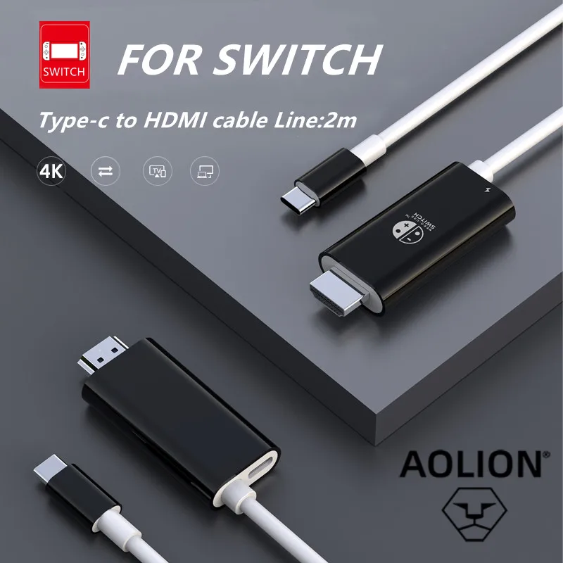 

USB Type C To 4K HDMI Conversion Adapter Cable TV Docking Mode For Nintendo Switch Video Projection Converter For Steam Deck