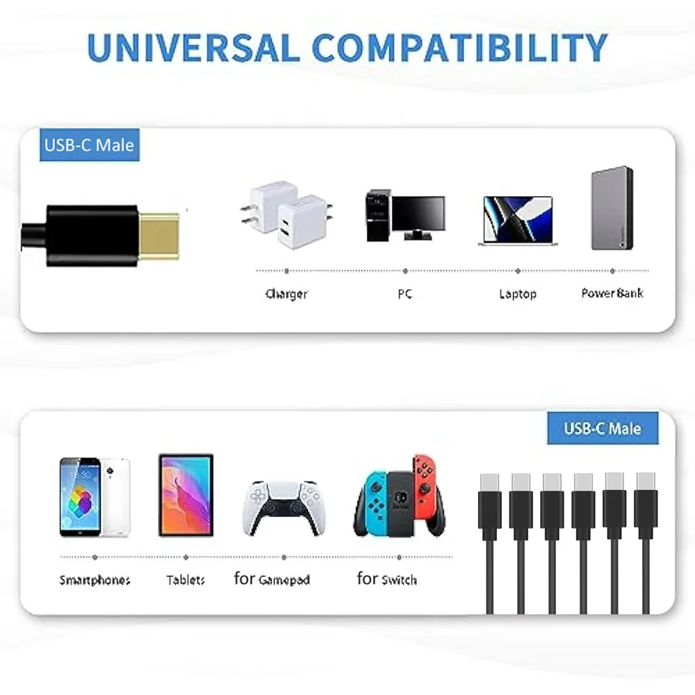 

USB C 1 to 6 Charging Cable 6 Port Multi Type C or micro usb Splitter Cord 5V 3A for Phone Tablet