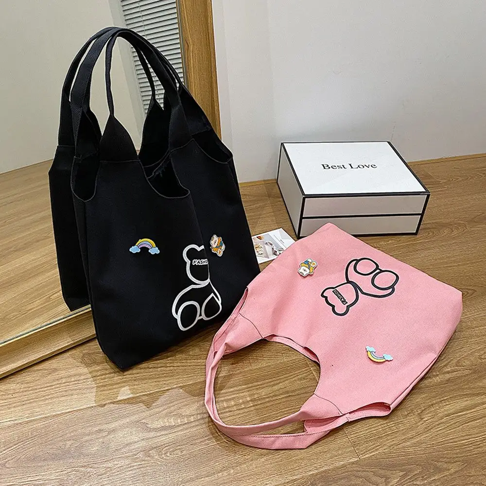 Cartoon Large capacity Messenger Bag Cosmetic Bag Women Girls Tote Bags Canvas Shoulder Bag Handbag Shopping Bag