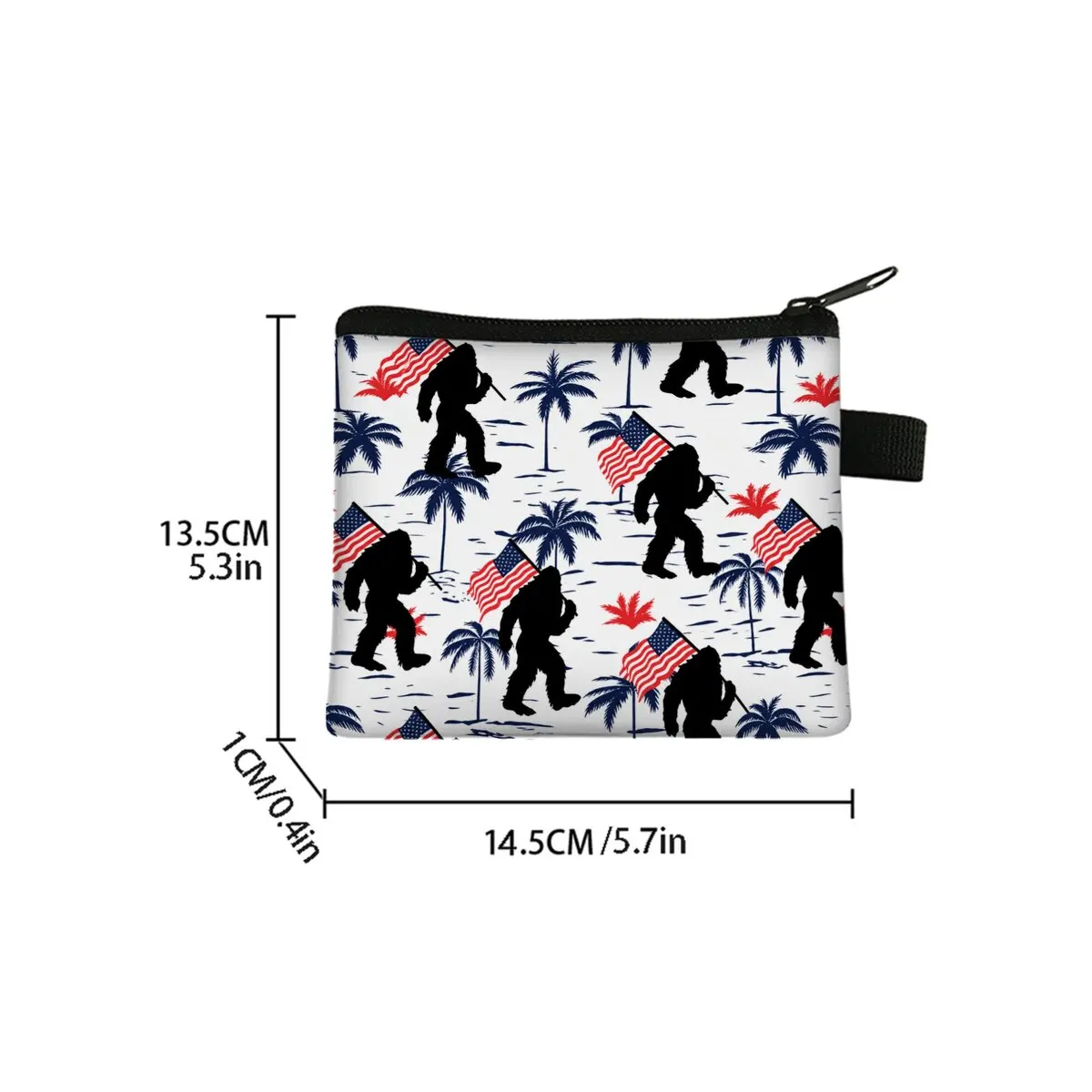 Hot Dog Chimpanzee Print Coin Purse Cute Purse for Boy/Girls Best Gifts 2D Flat Cartoon for Children Storage Bag Coin Walle