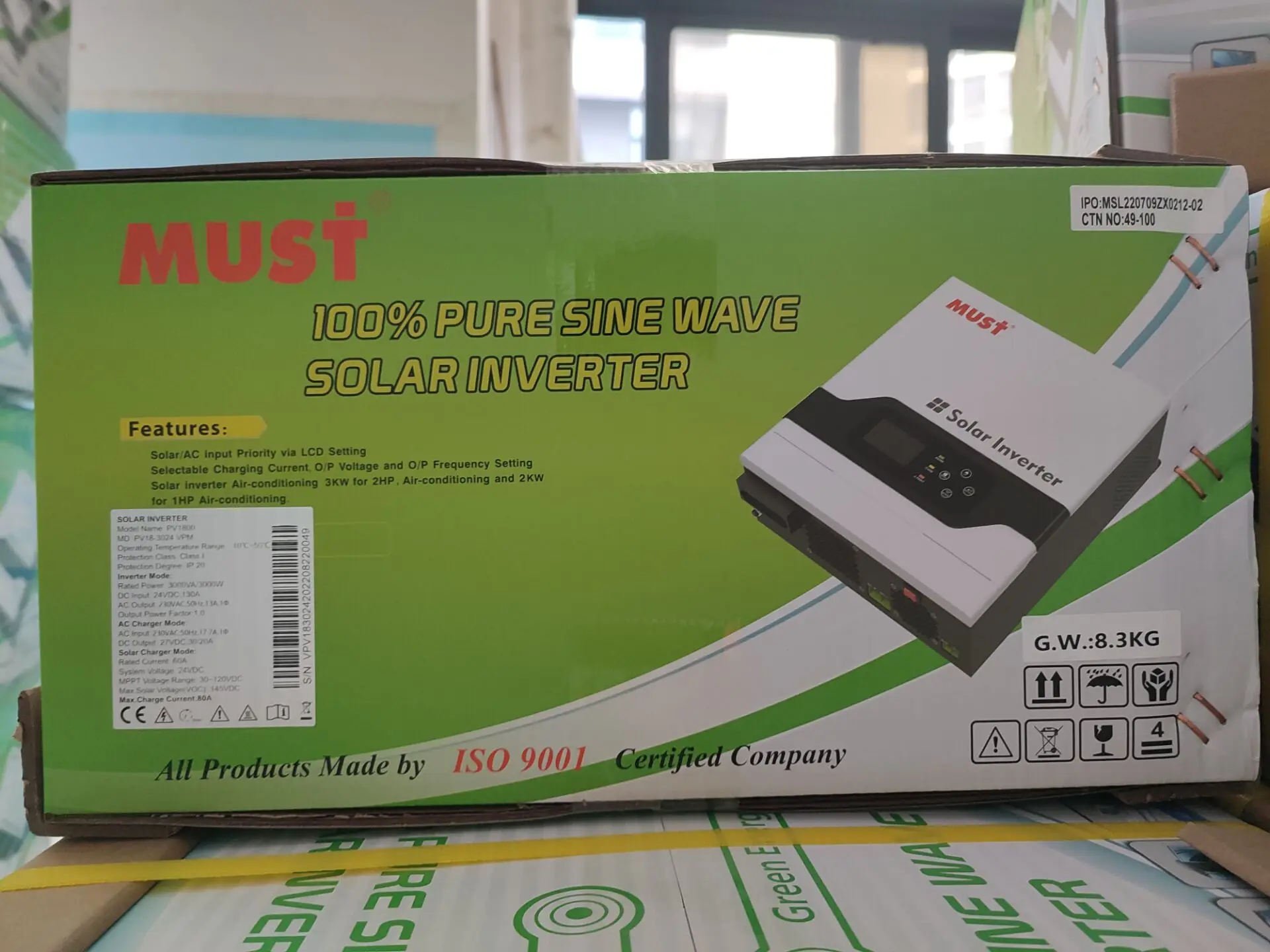 PV1800 VHM MUST Off Grid Solar Inverter Factory Direct Sale Off Grid Inverter Pure Sine Wave 220V 2KW 3KW 4KW 5KW