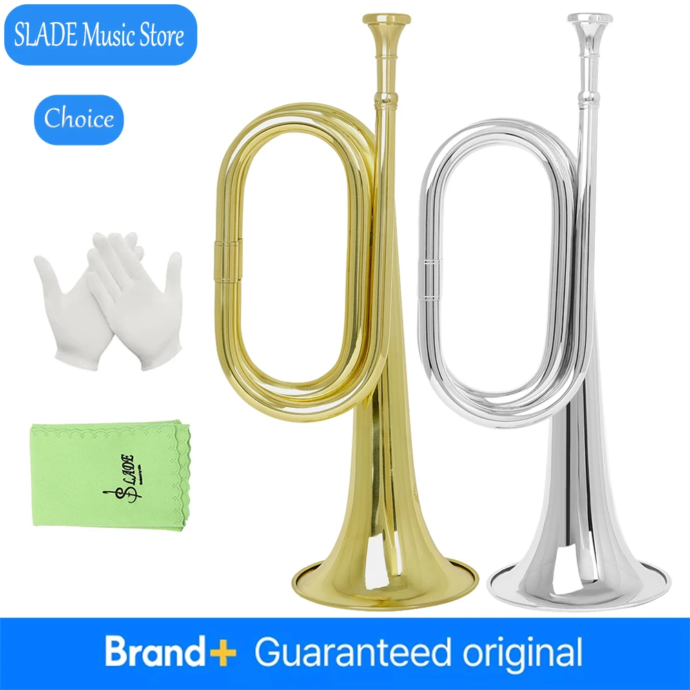

SLADE Bugle Call Trumpet Brass Cavalry Horn Military Chong Fenghao Pure Copper Step Trumpet Professional Brass Instrument