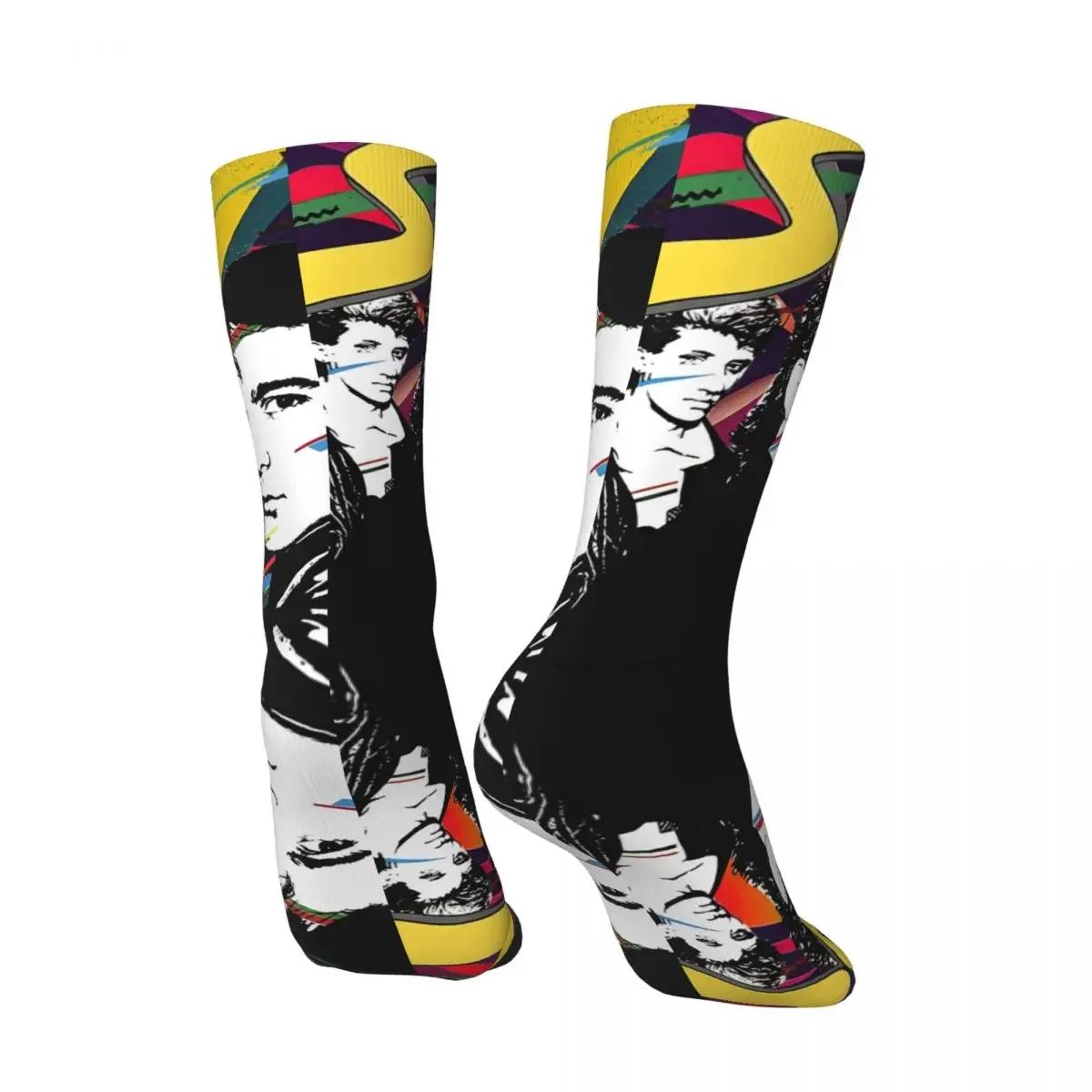 Retro Handsome Men's compression Socks Unisex S-Soda Stereo Street Style Seamless Printed Novelty Crew Sock