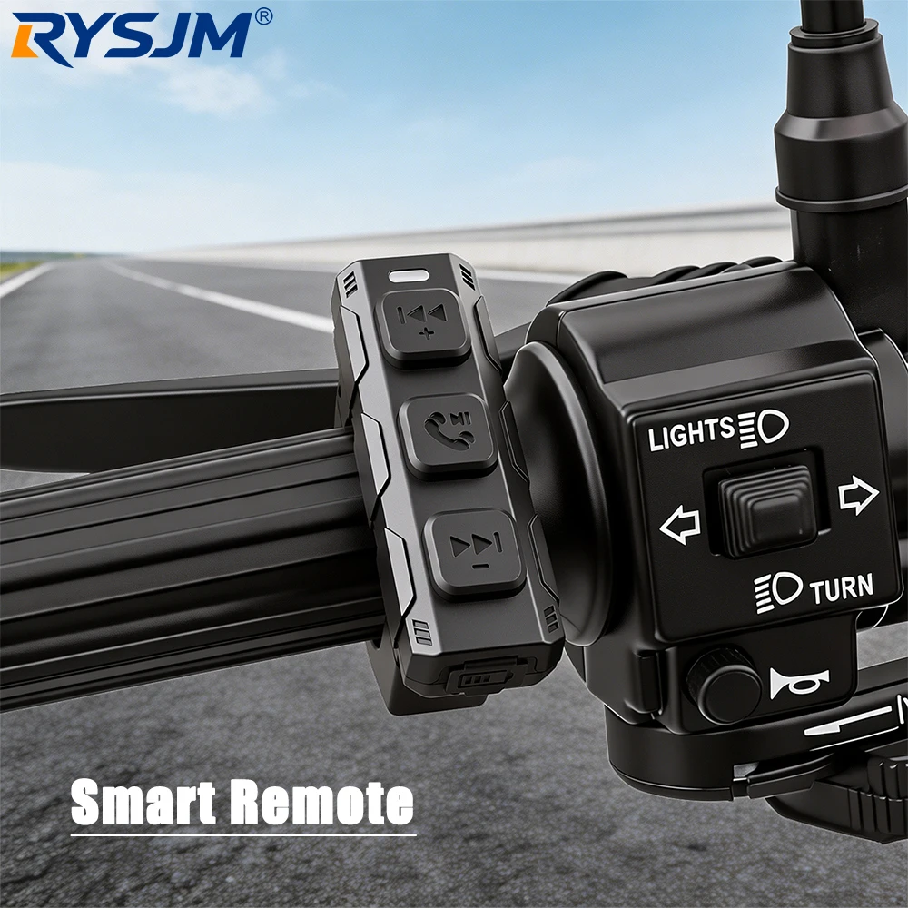 Bluetooth-Compatible Handlebar Remote Control Wireless Media Switch Music Player Call Controller For Motorcycle Outdoor Cycling