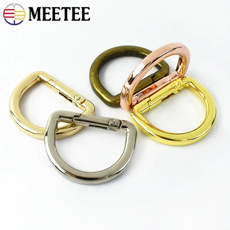 5/10/20Pcs Metal Buckles for Bag Strap Spring D Ring Belt Keyring Clasp Carabiner Snap Rings Clip Buckle Hardware Accessories