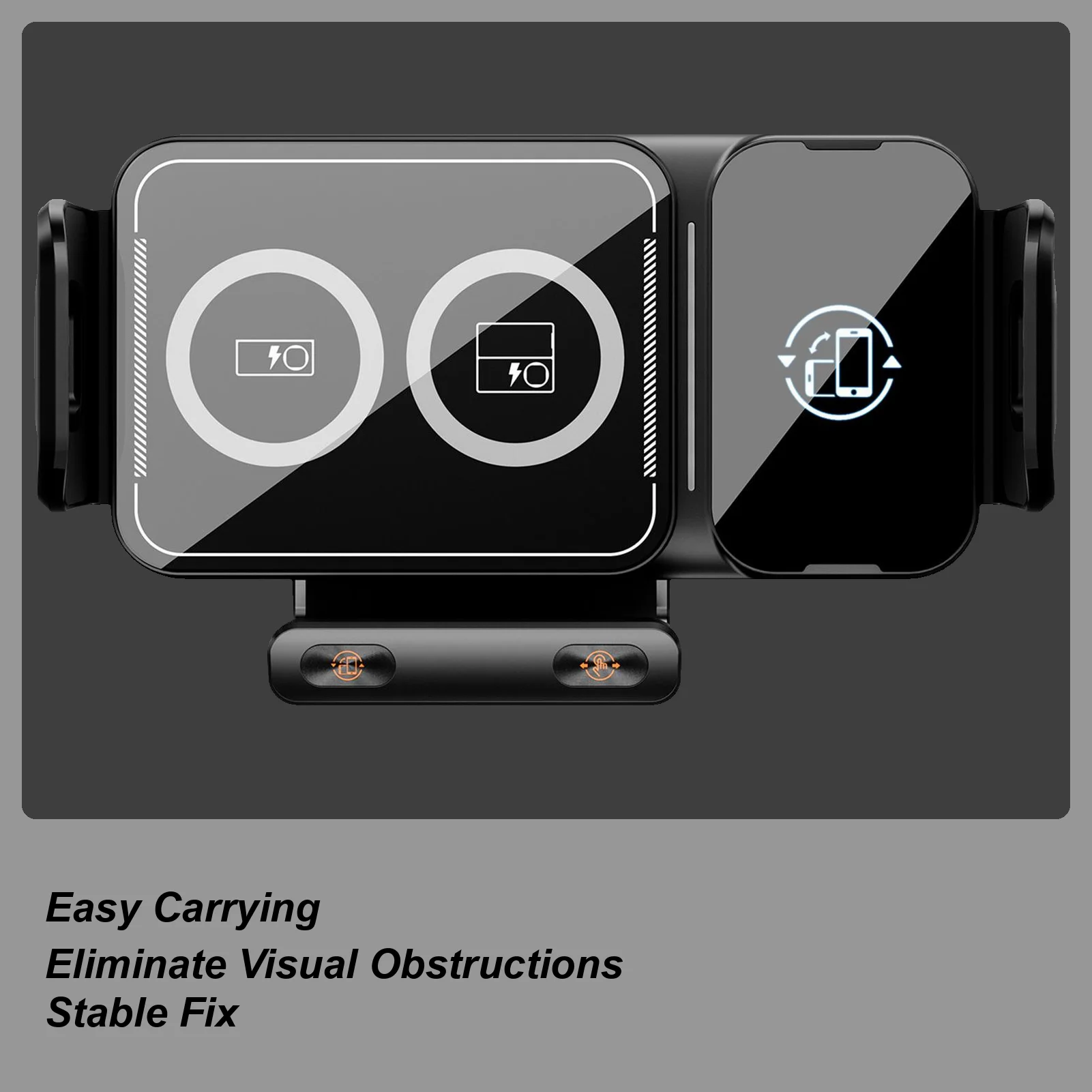 

Беспроводное автомобильное зарядное устройство для телефона, вращающийся вентиляционный отверстие, навигационный кронштейн, автоматический зажим, автомобильный держатель для телефона для управления музыкой, потоковая передача видео