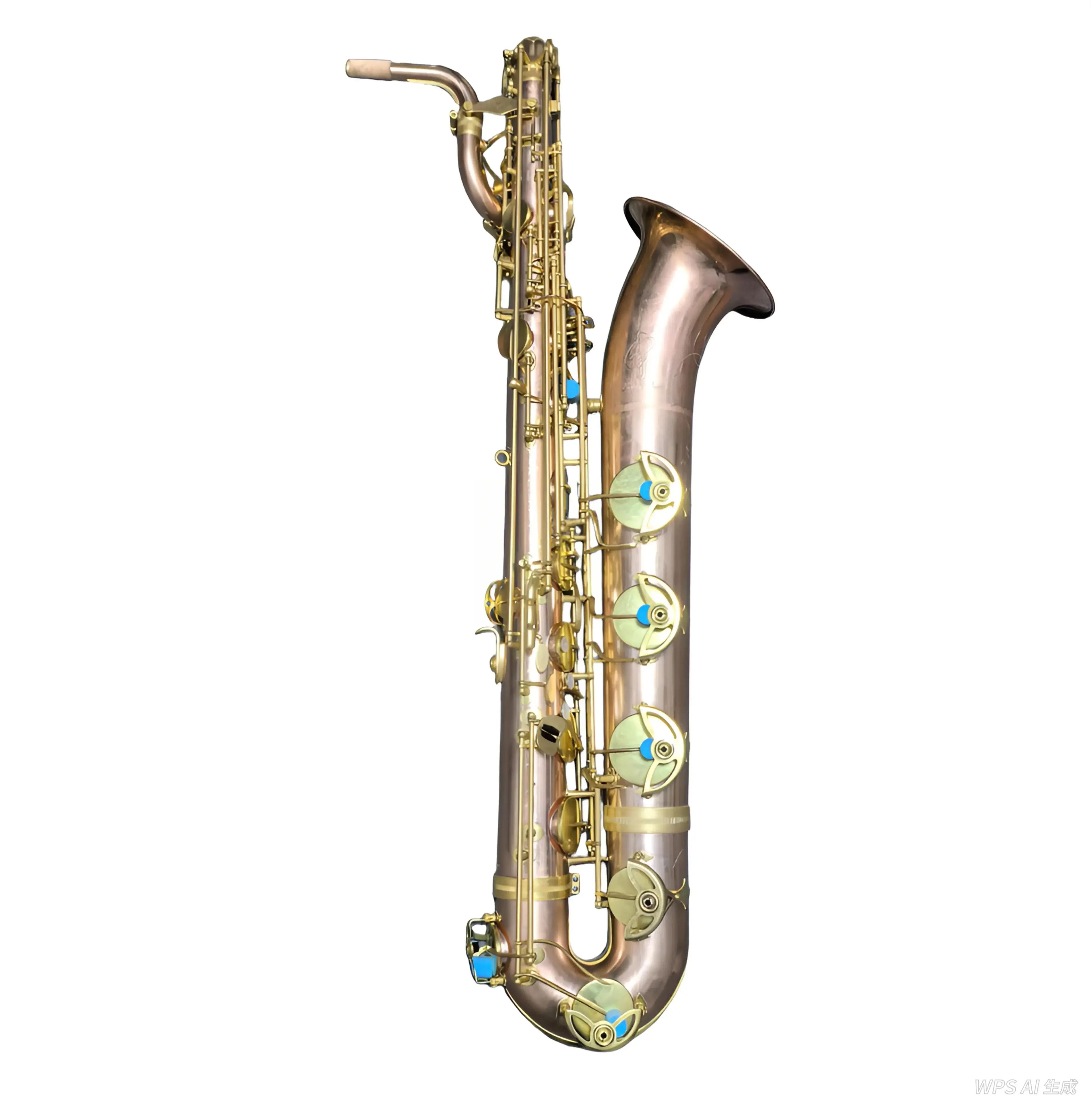 Professional Rose Copper Unlacquered Baritone Saxophone - Yanagisawa Style Low a W/ Flight Case & Complete Set