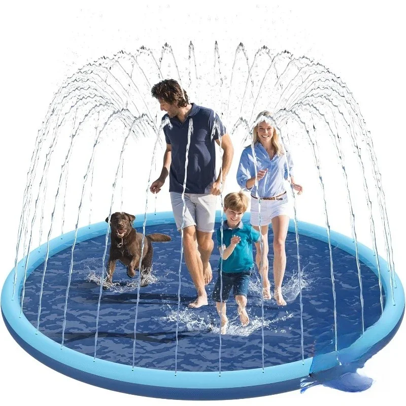 Anti slip and splash proof board suitable for children and dogs, thickened sprinkler pool, outdoor water toys in summer
