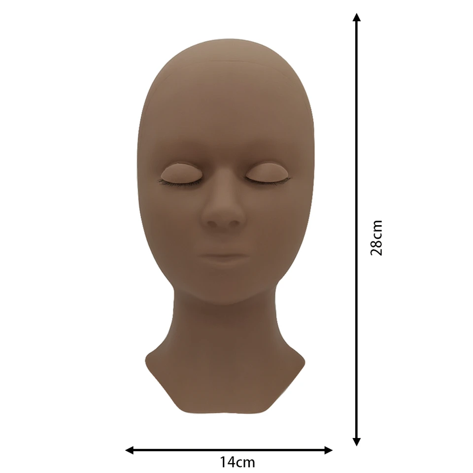 Silikon Kopf Training Mannequin Mit Abnehmbaren Augen Praxis Kopf Modell Für Wimpern Extensions Training Mannequin Kopf Make-Up – Detail 4