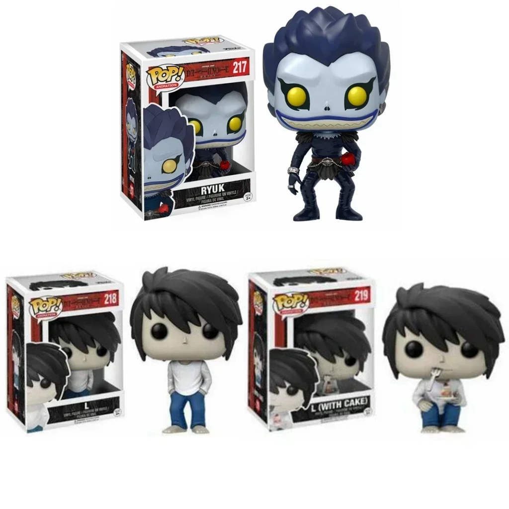 Funko POP Animation Death Note L with Cake 219# 218# RYUK 217# PVC Action Figure Toy Collectible Vinyl Dolls Movie Toys For Fan