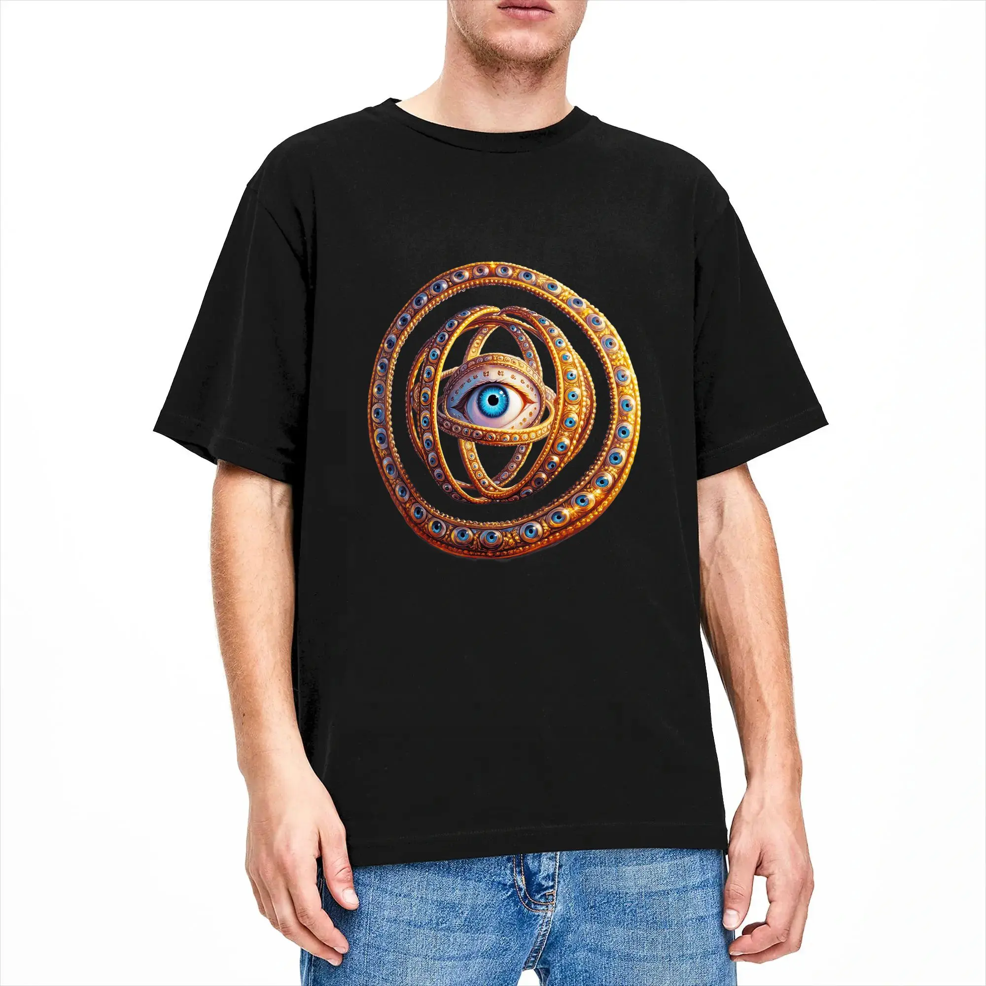 Men's T-Shirts Ophanim Biblically Accurate Angel Ezekiel's Vision Spiritual Awesome 100% Cotton Tee Shirt Short Sleeve  T Shirt