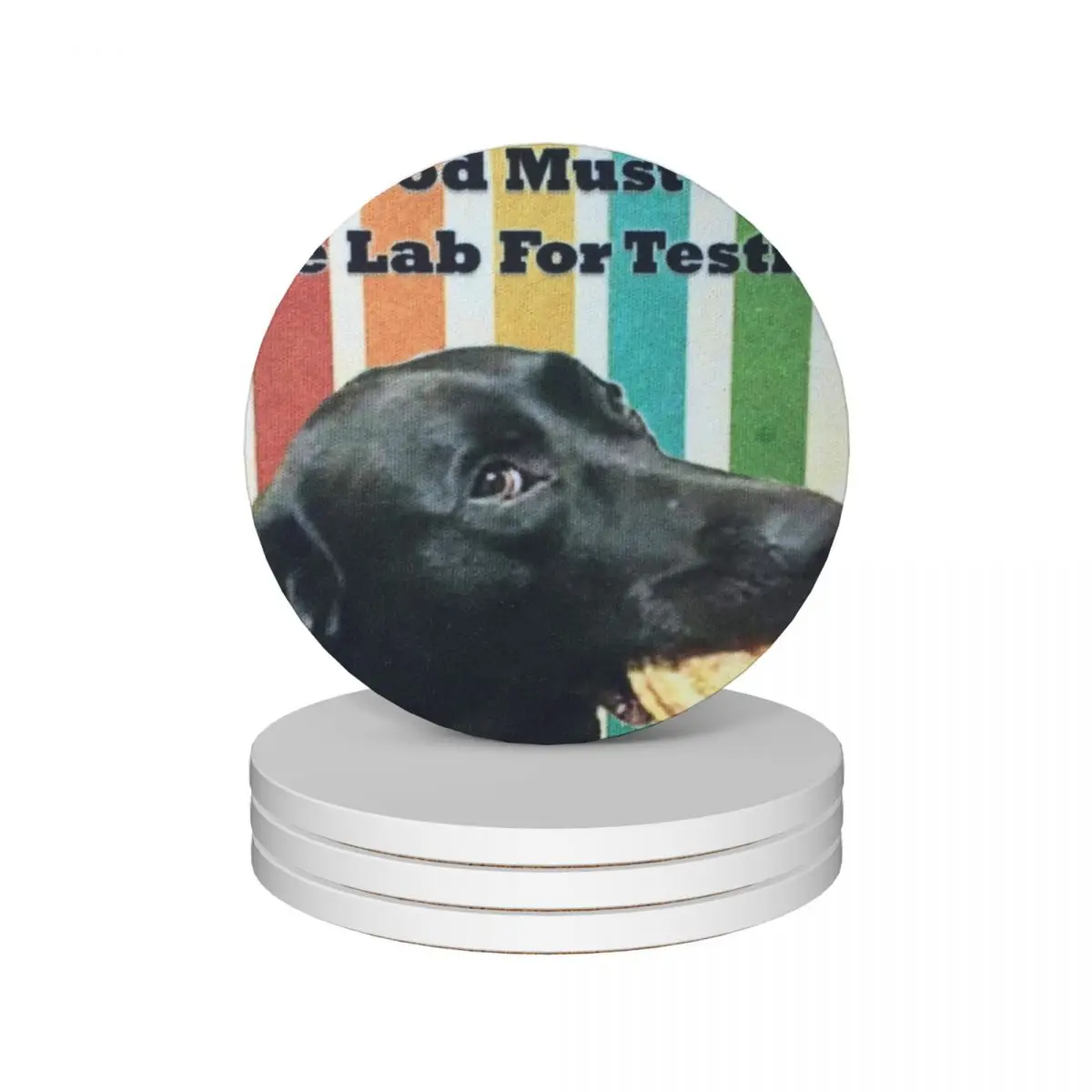 

All Food Must Go To The Lab For Testing Ceramic Coasters (Set of 4) cute set bulk for the kitchen accessories Coasters