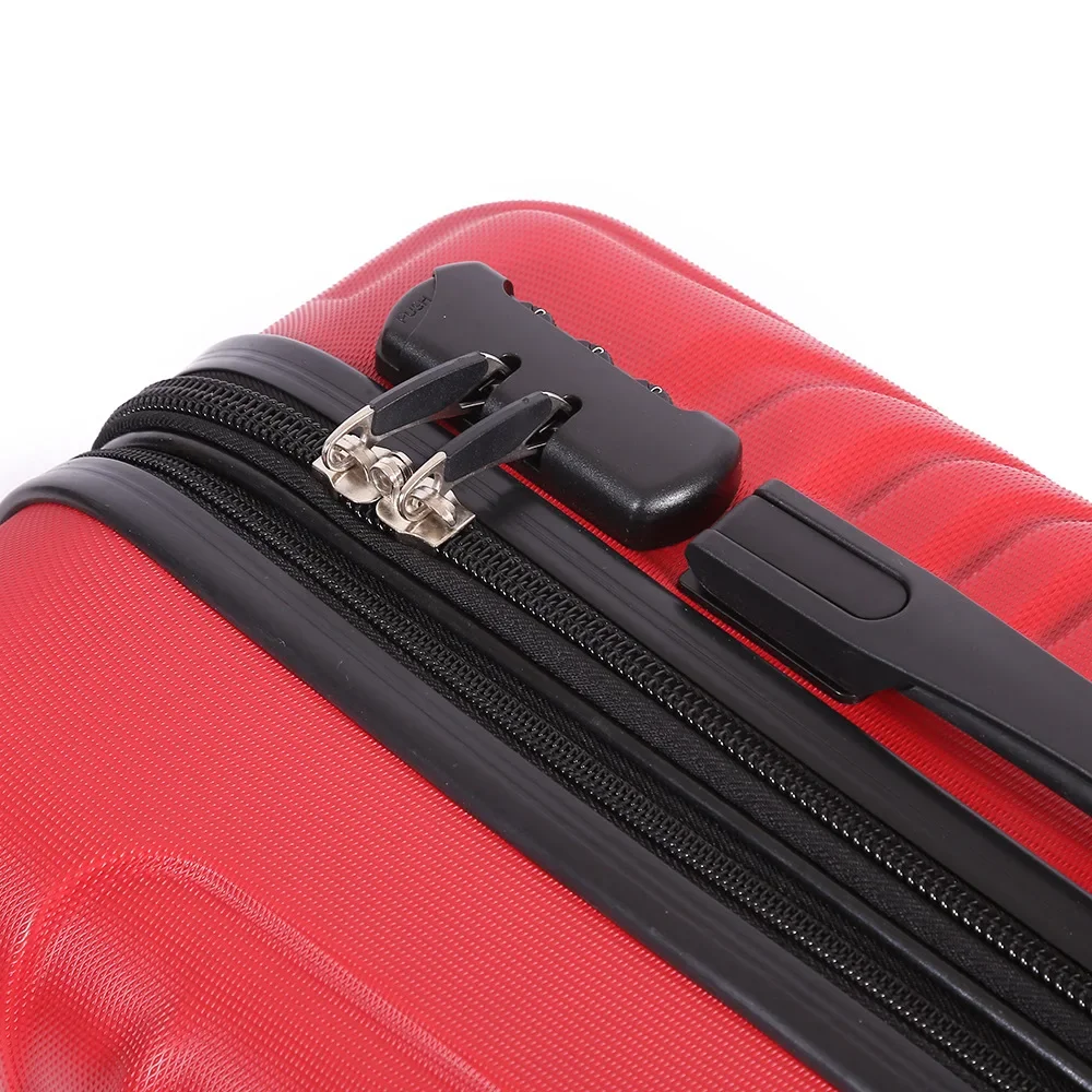 (5) Customized New ABS Material Universal Wheel Suitcase with Simple and Large Capacity